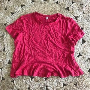 NWOT Ruffle Bottom Shirt